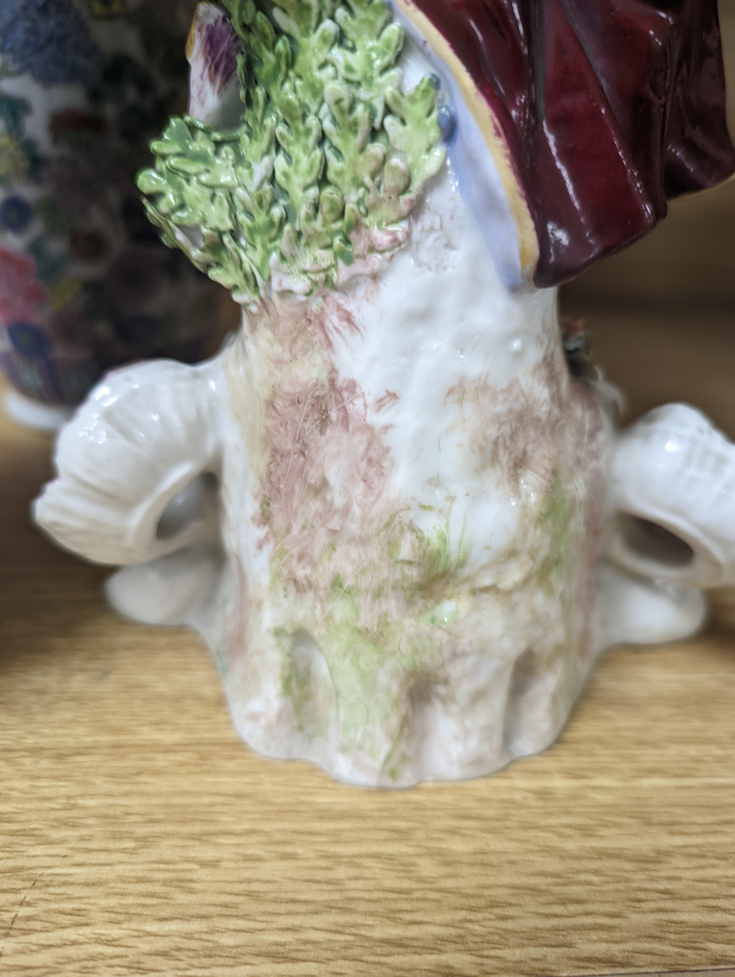 Two Continental porcelain figures, a lady and a gent 27cm